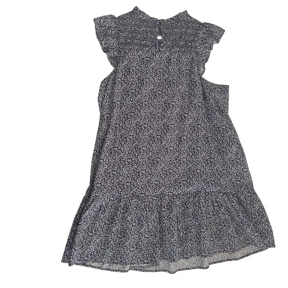 NWT Old Navy Navy Floral Cut-Out Babydoll Swing Dress XXL 100% Cotton - Picture 2 of 7